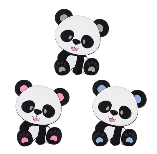 Panda Bear Silicone Focal Bead, Animal Shape Silicone Bead, Winter Silicone Bead