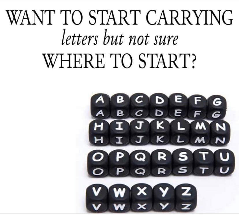 *Letter Starter Pack - 12mm Silicone Letters