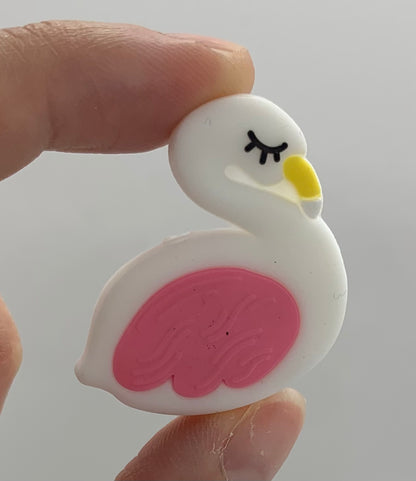 Swan Silicone Focal Bead,  Animal Shape Silicone Bead,