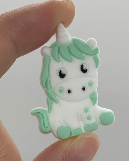 Unicorn Silicone Focal Bead,  Animal Shape Silicone Bead,