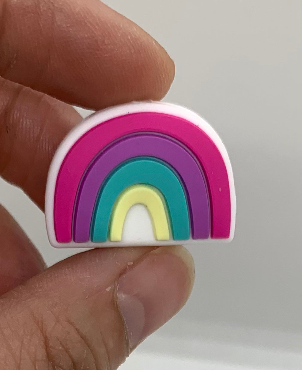 Rainbow Silicone Focal Bead, Rainbow Shape Silicone Bead, Rainbow Silicone Bead